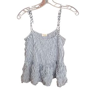 Nation Ltd Small Blue White Striped Tank Top